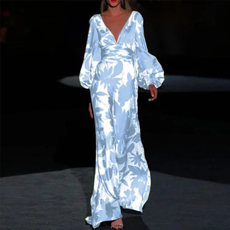 Jantien | Luxueuze jurk met bloemenprint