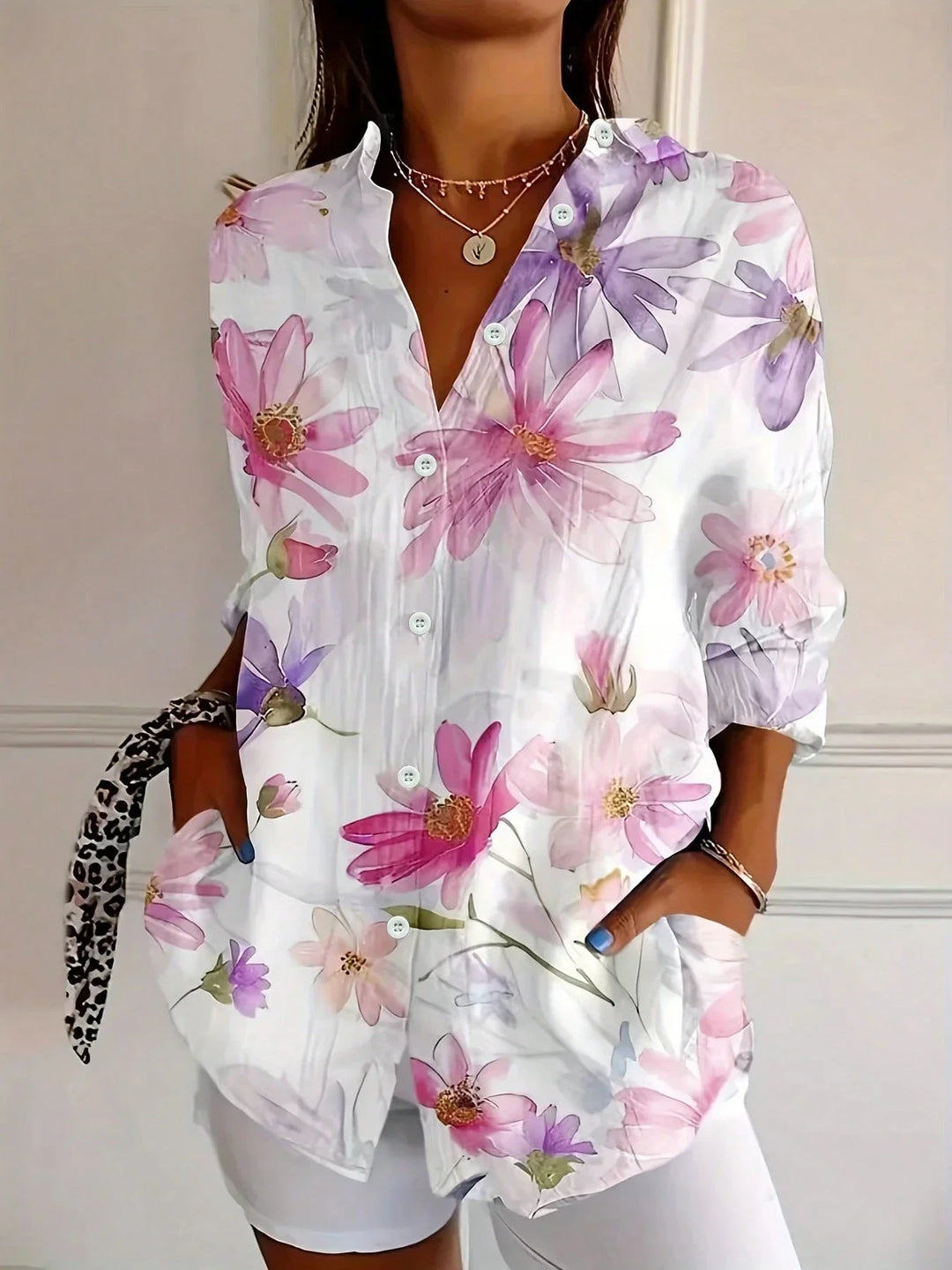 Annika | Blouse met kleurrijke print