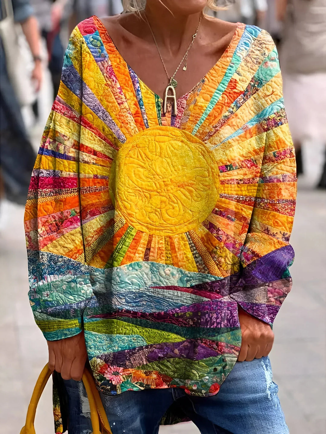 Jasmijn | Vrolijke kleurrijke blouse