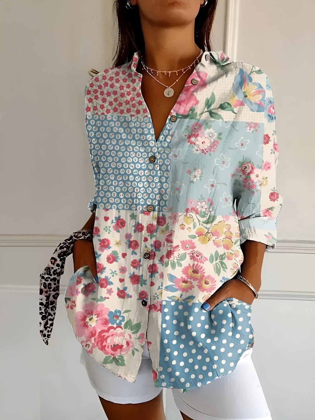Avril | Blouse met speelse print
