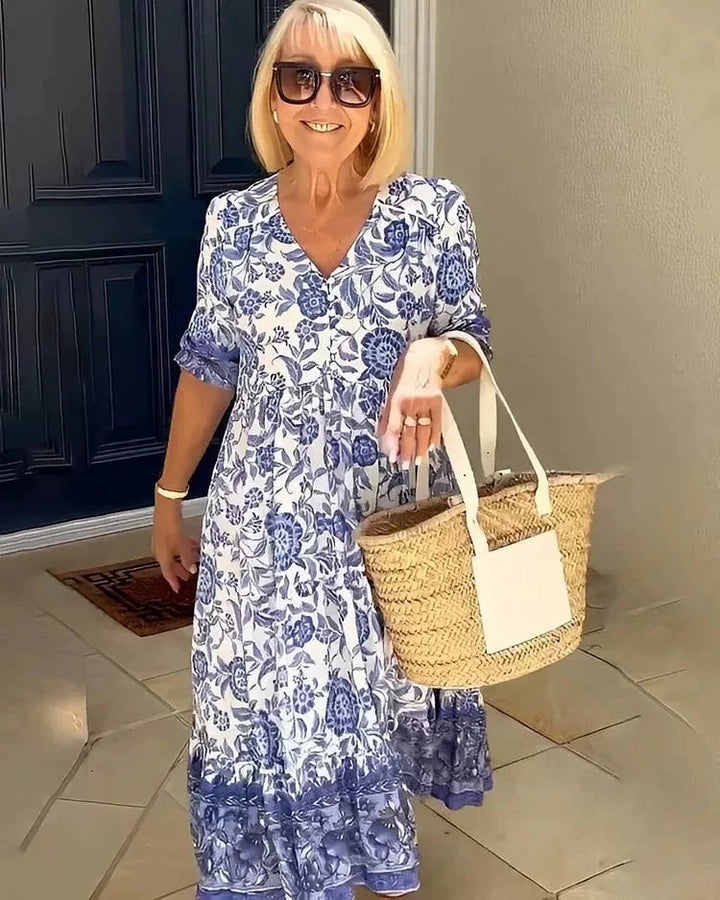 Lucinda | Elegante maxi-jurk met bloemenprint