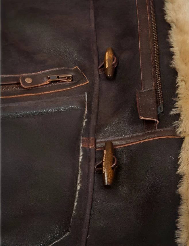 Kyle | Leren winterjas