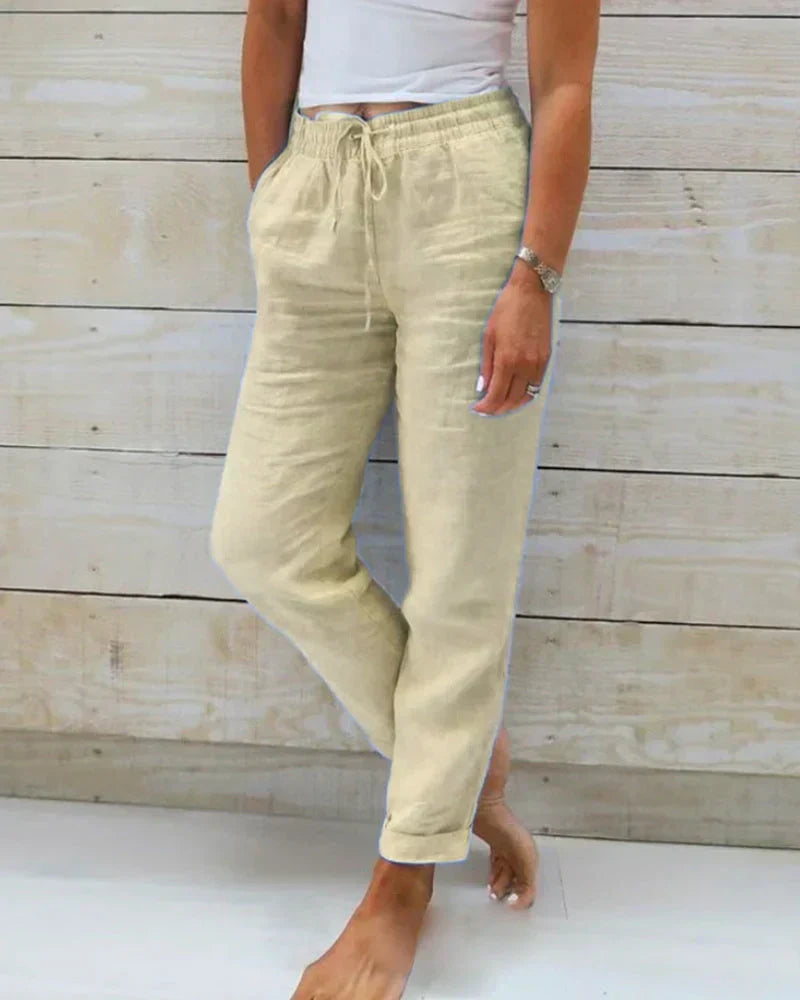 Eloise | Casual linnenmix broek