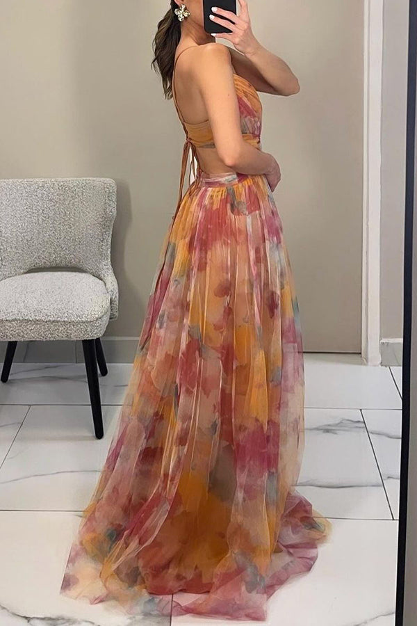 Via | Elegante bloemenjurk