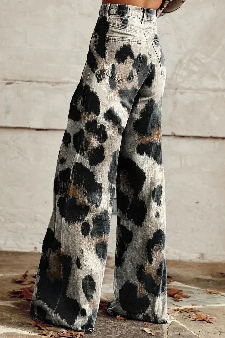 Leonora | Vintage boho broek met luipaardprint