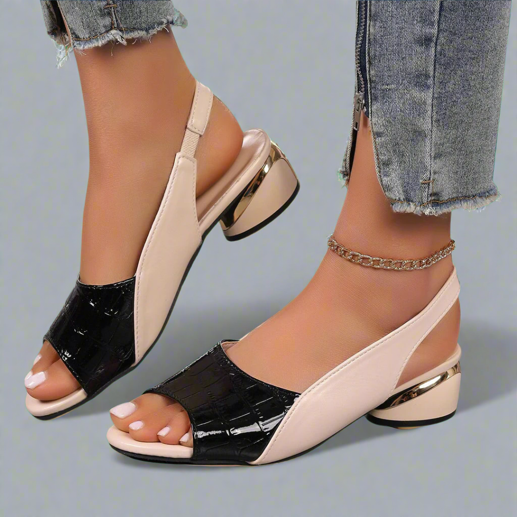 Serena | Elegante open teen slipschoenen