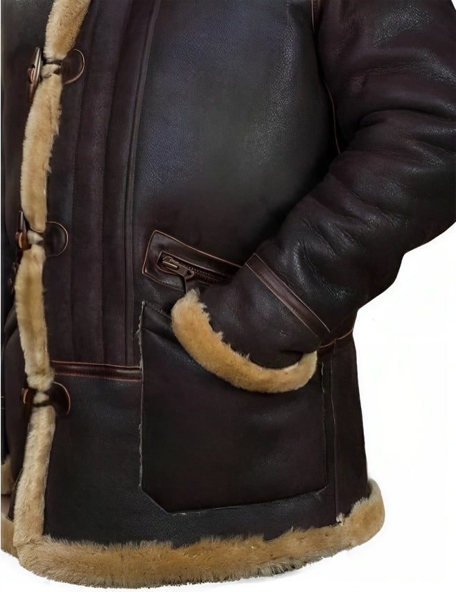 Kyle | Leren winterjas