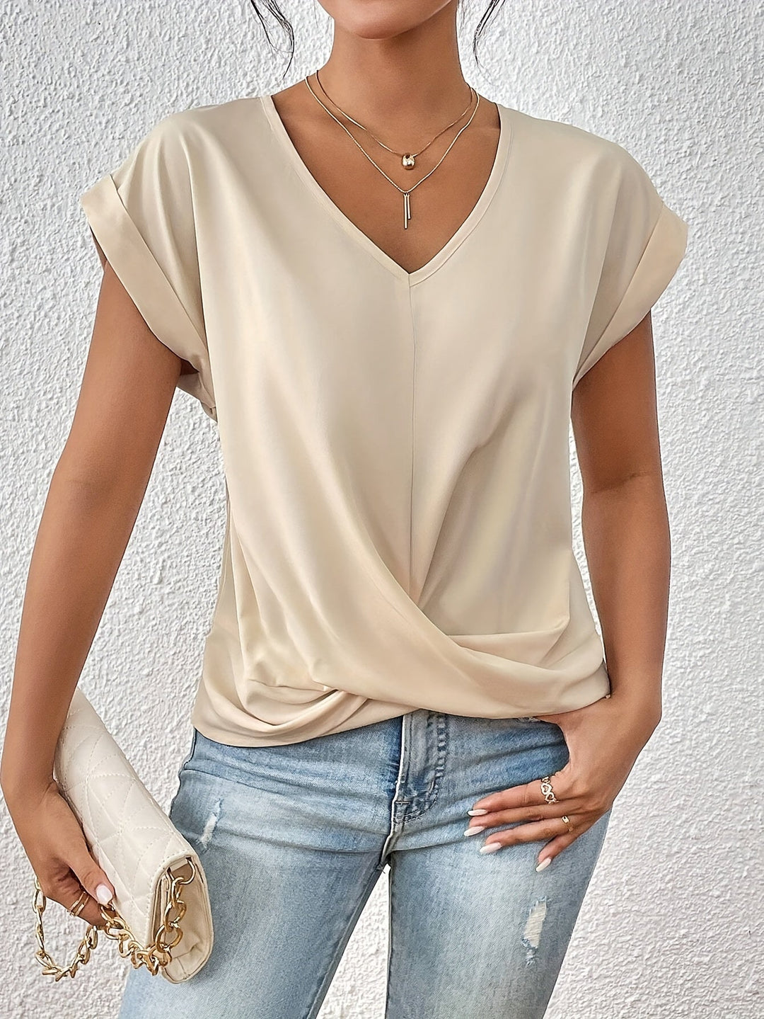 Doreen | V-hals shirt met flatterende pasvorm