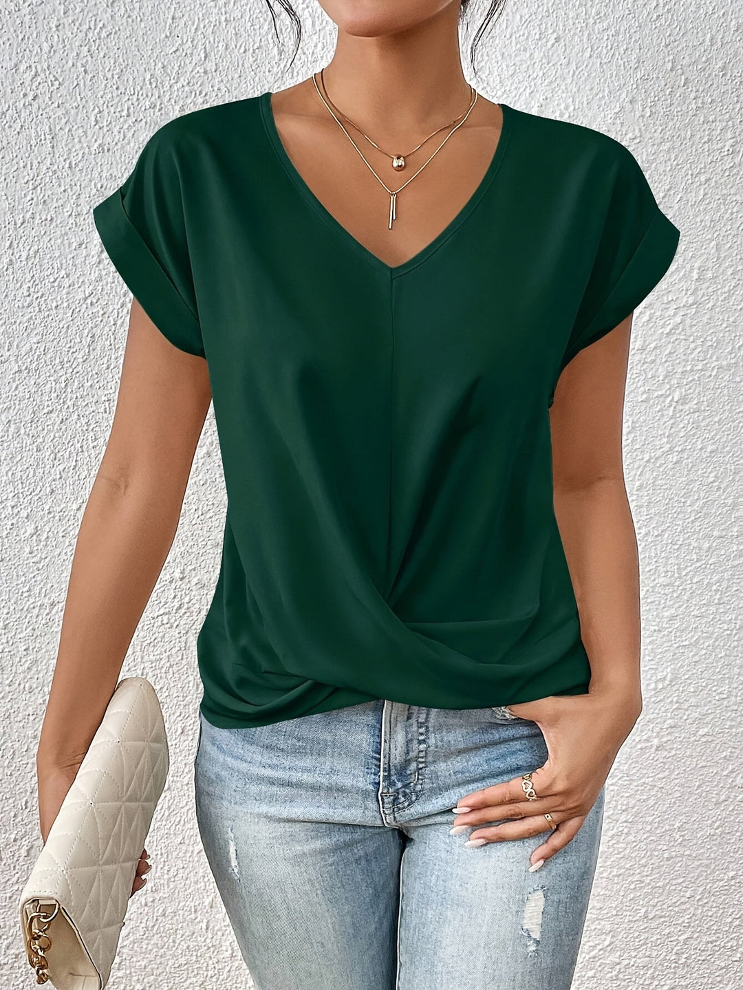 Doreen | V-hals shirt met flatterende pasvorm