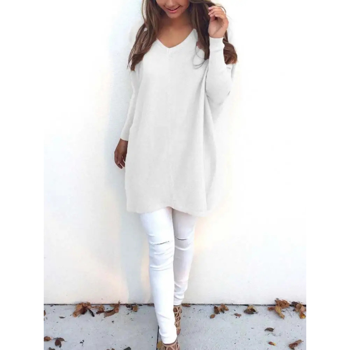 Kathy | Dames Casual Oversized Trui met V-hals