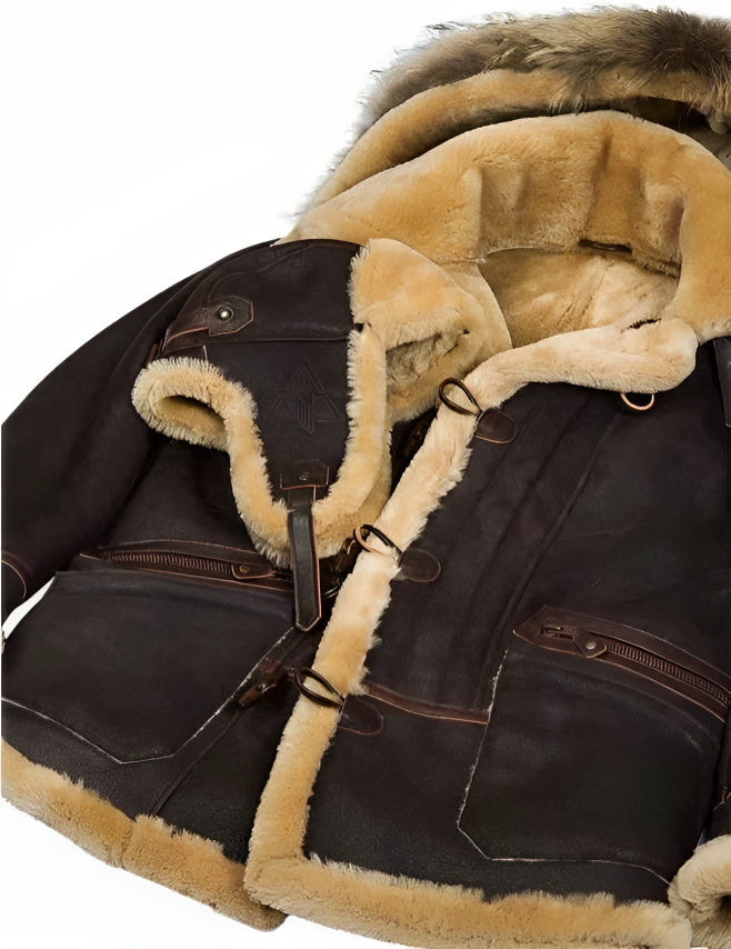 Kyle | Leren winterjas