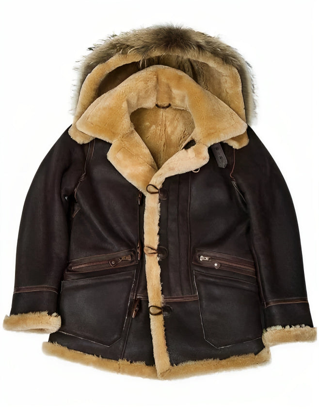 Kyle | Leren winterjas