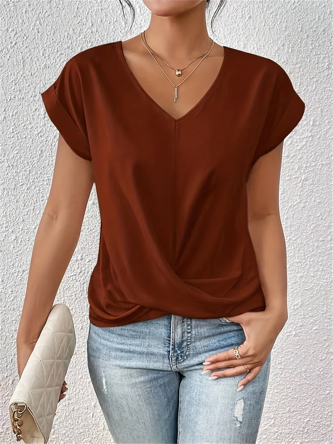 Doreen | V-hals shirt met flatterende pasvorm