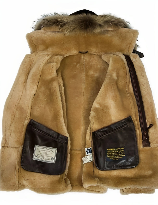 Kyle | Leren winterjas