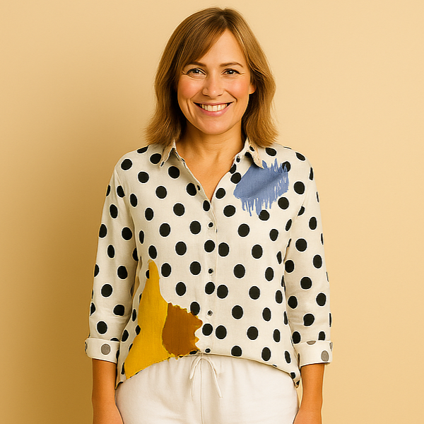 Avril | Blouse met speelse print