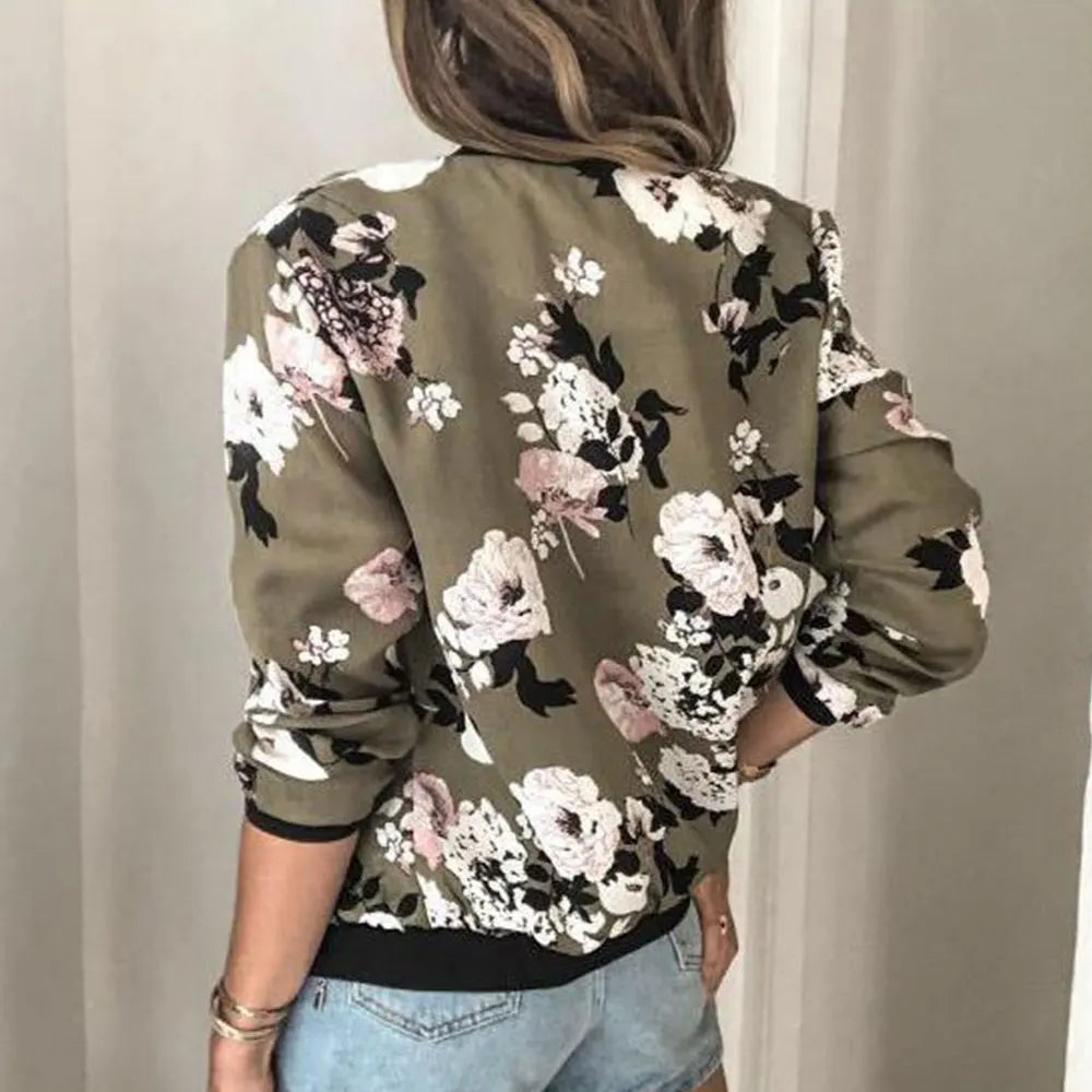 Hazel | Bomberjack met trendy bloemenprint