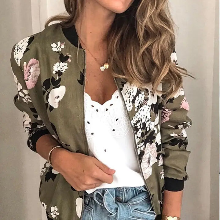 Hazel | Bomberjack met trendy bloemenprint
