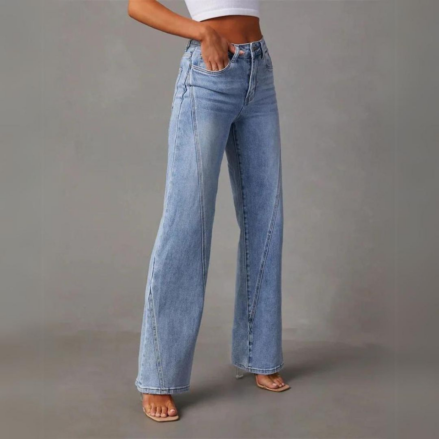 Vikki | Elegante hoge taille wijde jeans