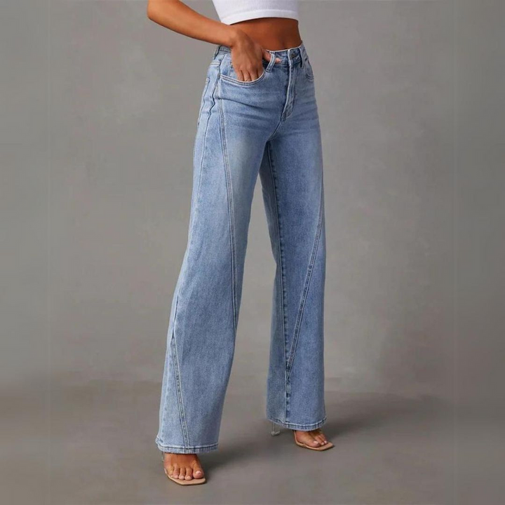 Vikki | Elegante hoge taille wijde jeans