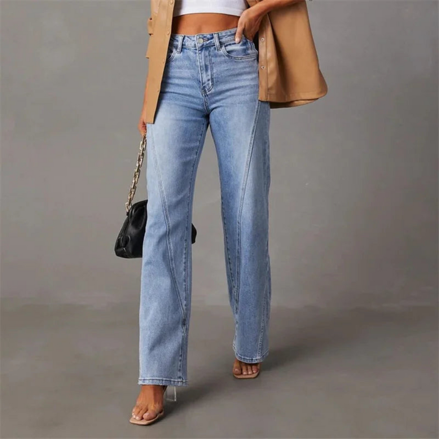 Vikki | Elegante hoge taille wijde jeans