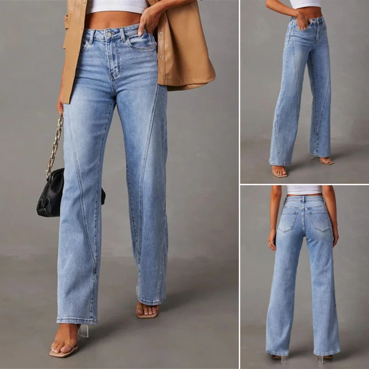 Vikki | Elegante hoge taille wijde jeans