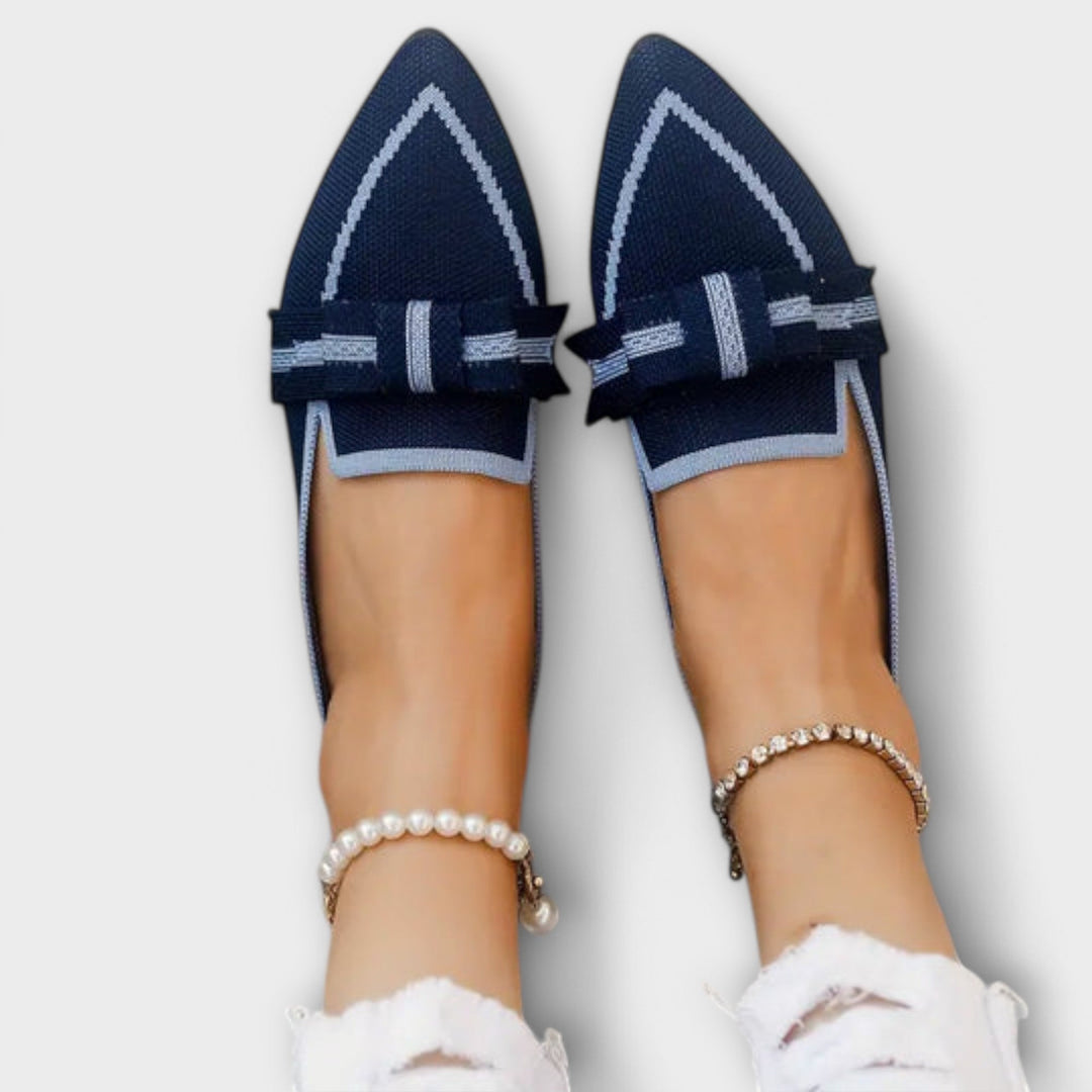 Anika | Elegante geknoopte ontwerp platte schoenen