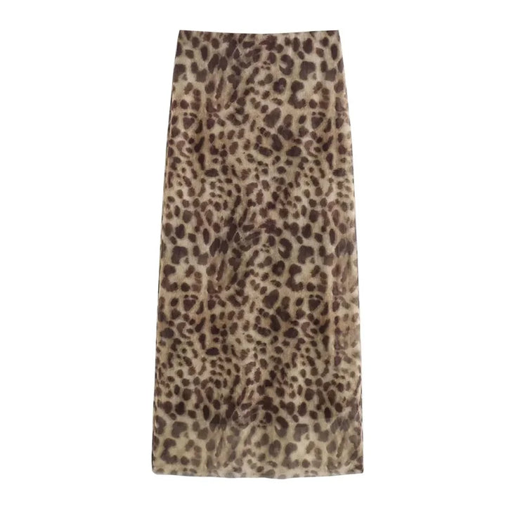 Cleo | Stijlvolle midi-rok met gedurfde panterprint