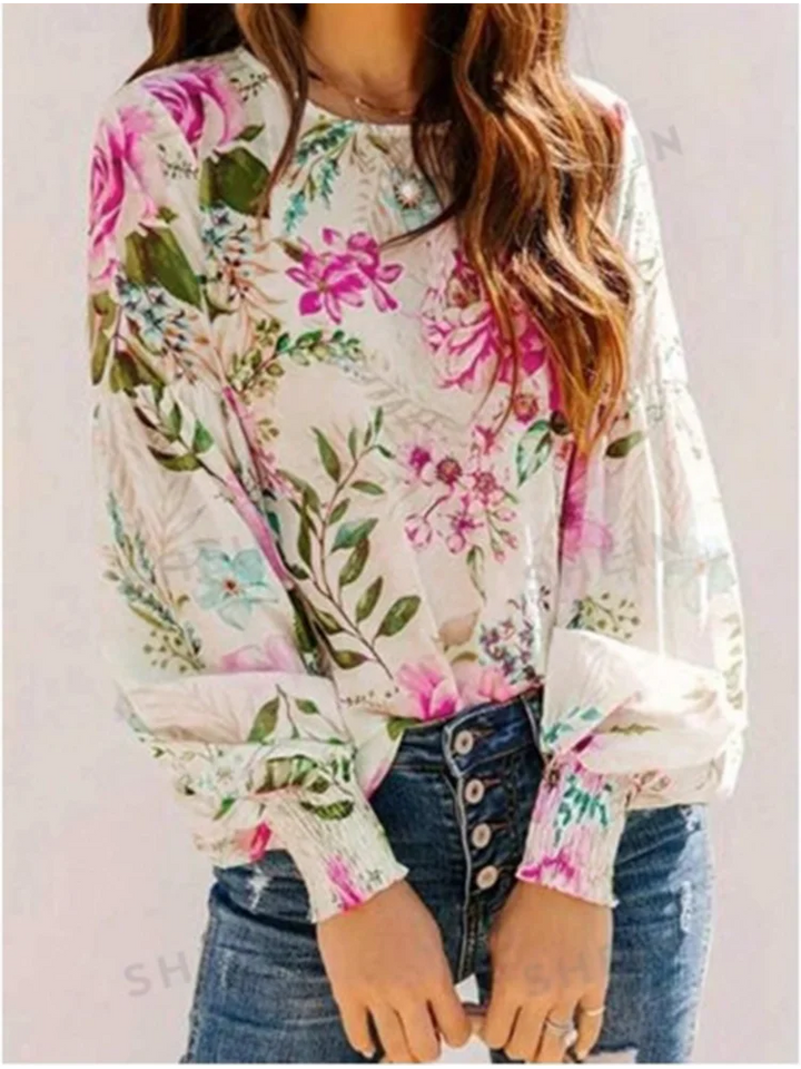 Emmylou | Elegante blouse met bloemendessin
