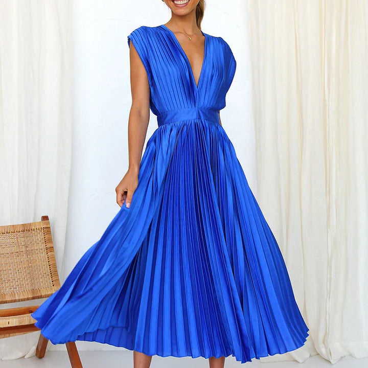 Geneva | Elegant geplooide maxi-jurk