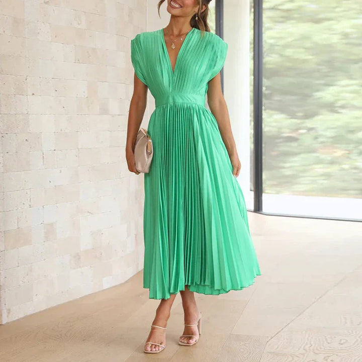 Geneva | Elegant geplooide maxi-jurk