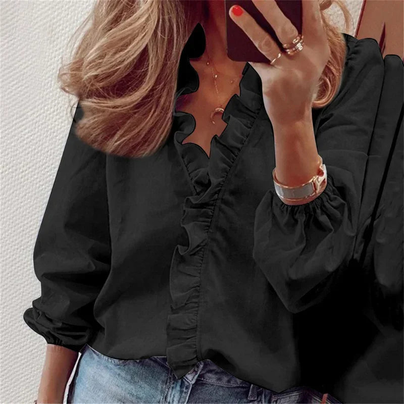 Enola | Charmante blouse met speelse ruches