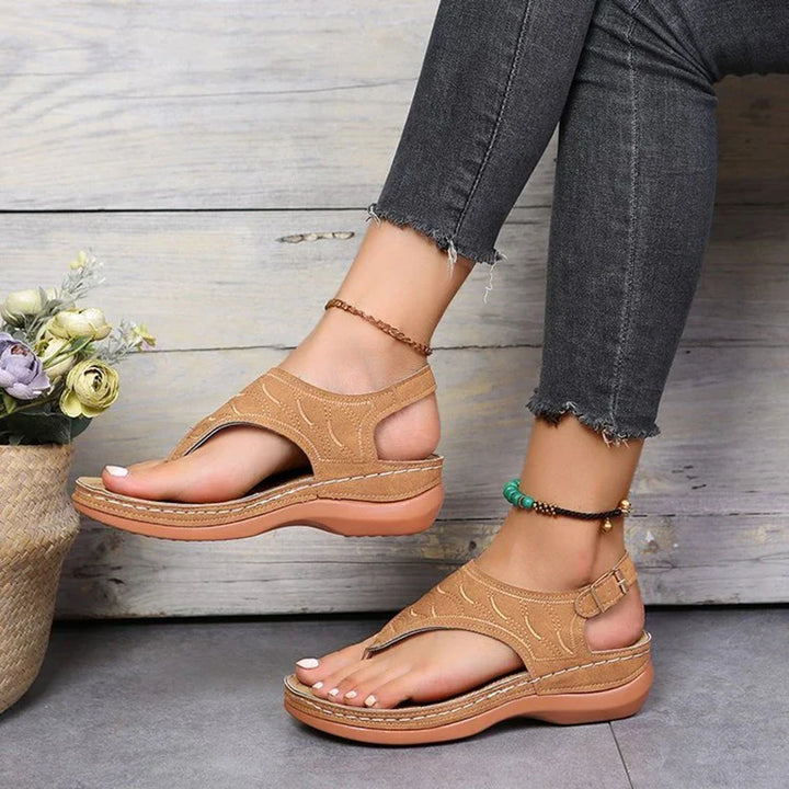 Pauleen | Sandalen met gewatteerde hiel