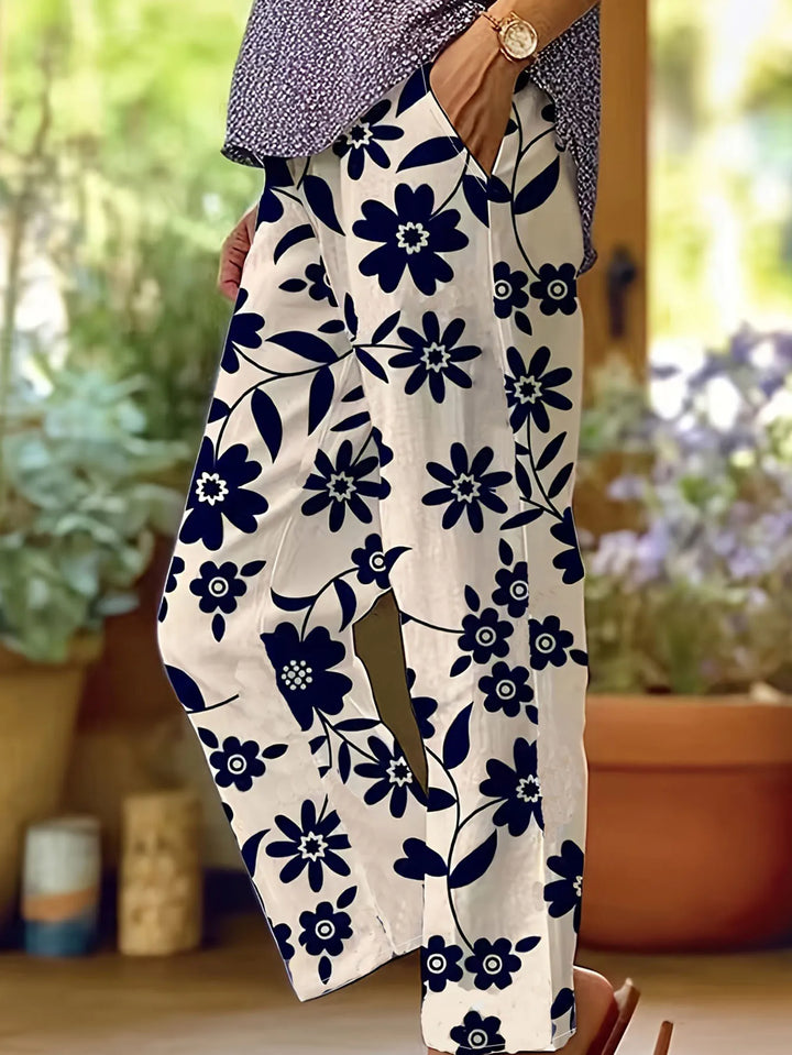 Lavina | Losse broek met stijlvolle bloemenprint