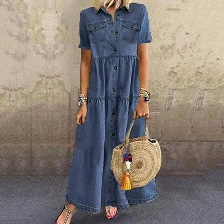 Enia | Lange jurk in jeanslook