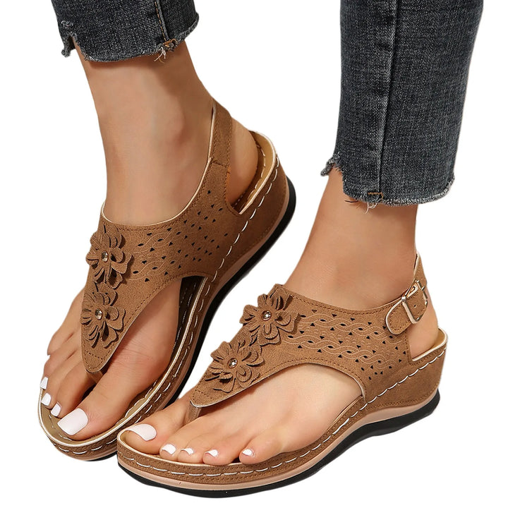 Angelie | Orthopedische sandalen met bloemen