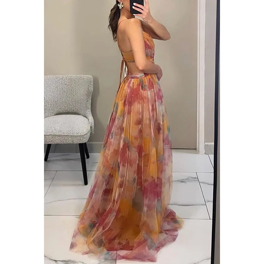 Elena | Elegante maxi-jurk met bloemenprint