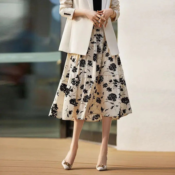 Ember | Elegante maxi-rok met speelse bloemenprint