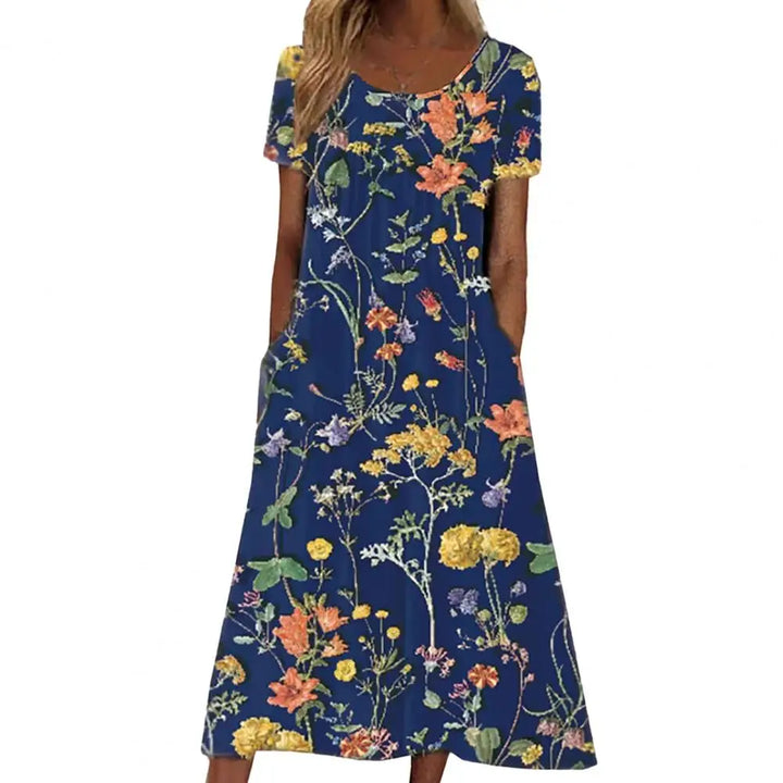 Janyl | Charmante midi-jurk met bloemenprint