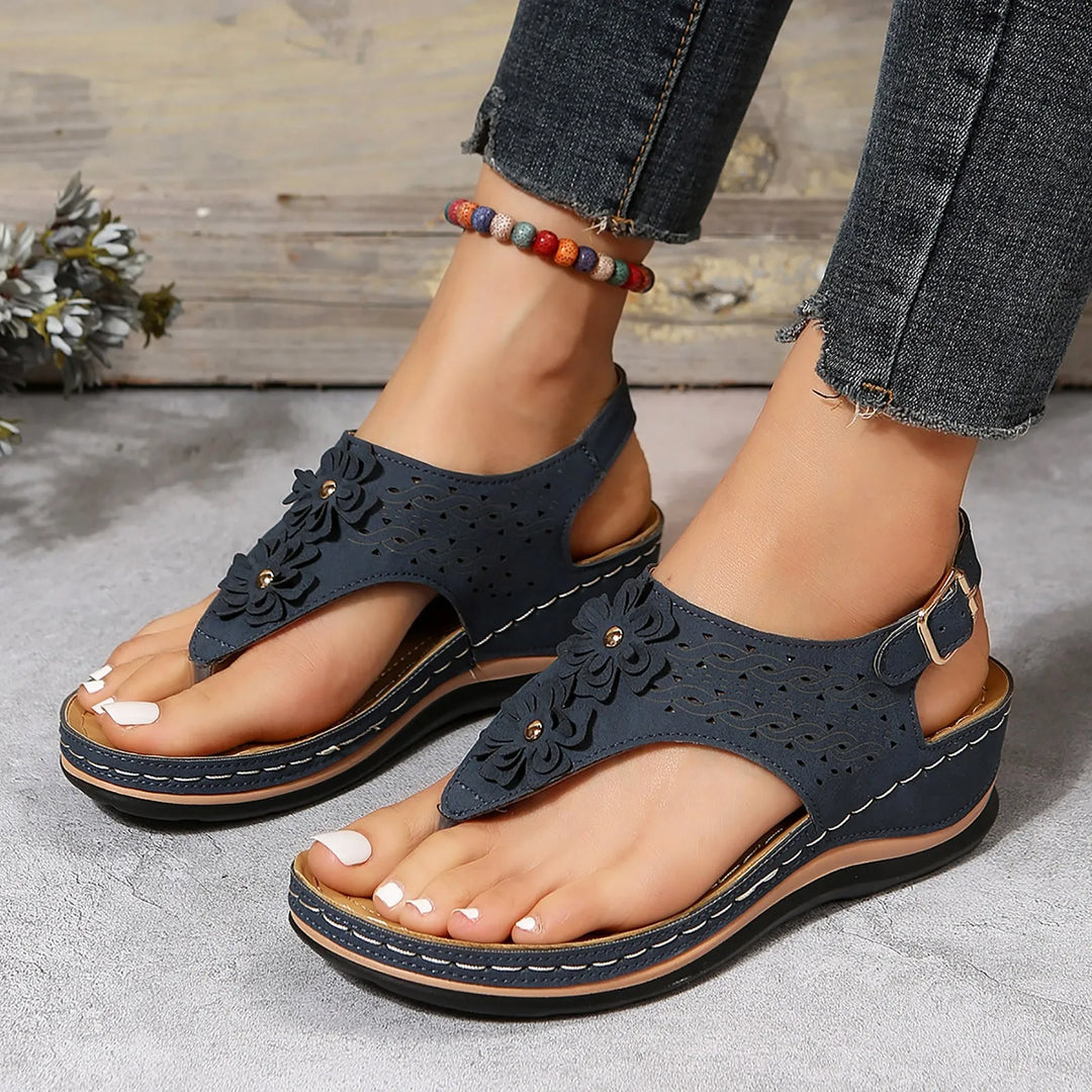 Angelie | Orthopedische sandalen met bloemen