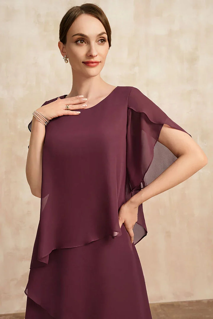 Rowena | elegante gelaagde midi-jurk