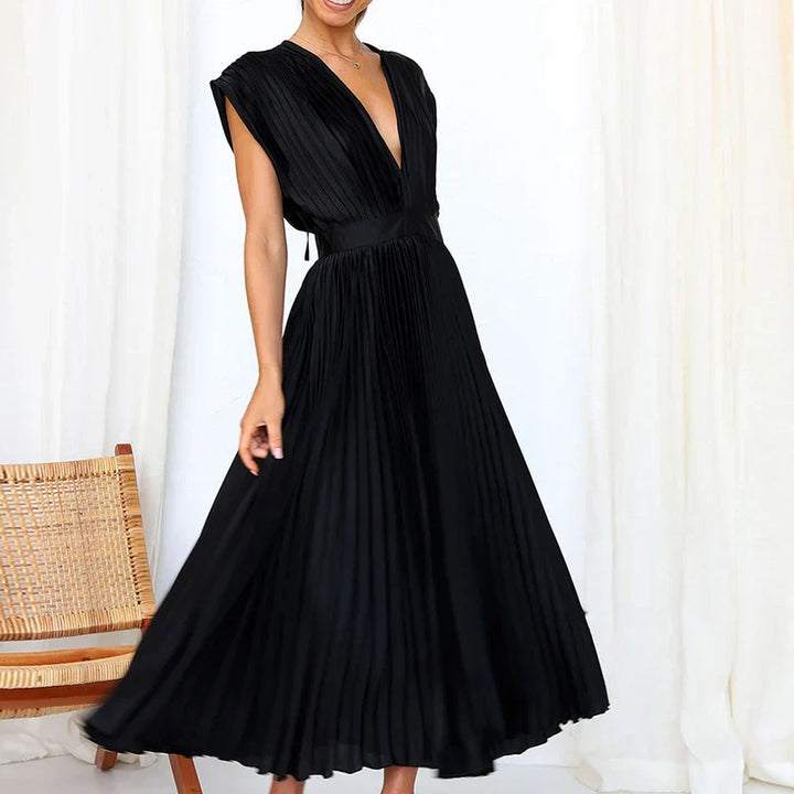 Geneva | Elegant geplooide maxi-jurk