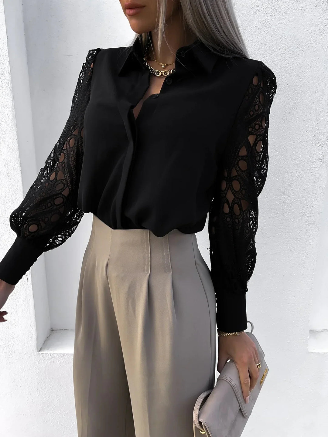 Lily | Elegante blouse met verfijnde mouwen