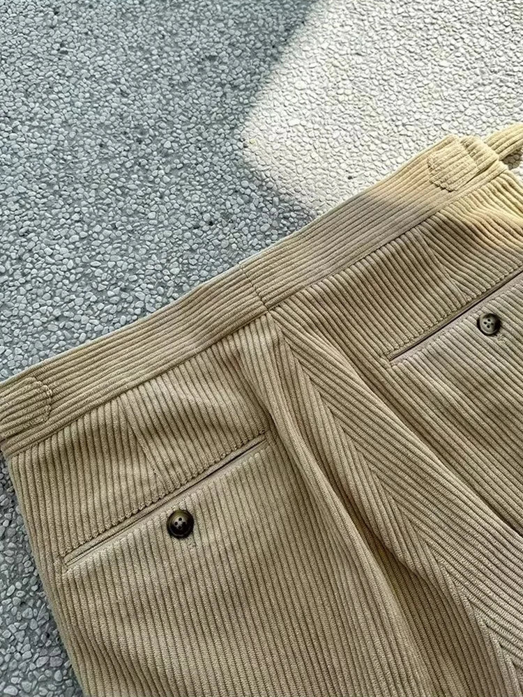 Luke | Stijlvolle corduroy herenbroek