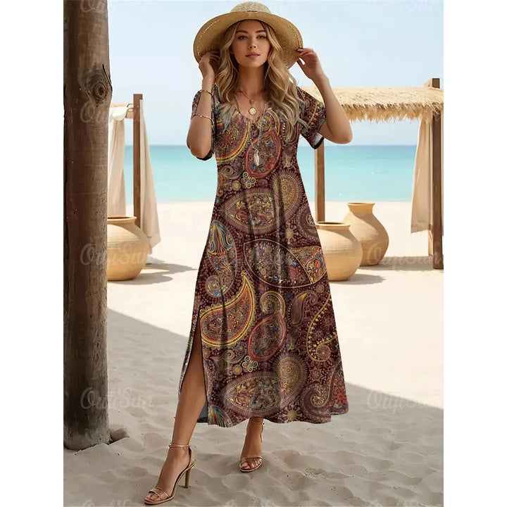 Tina | Zomerjurk met paisley print