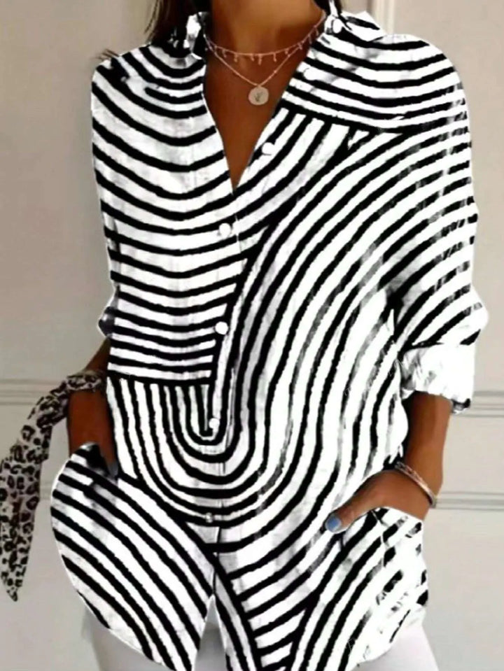 Kamila | Chique gestreepte blouse