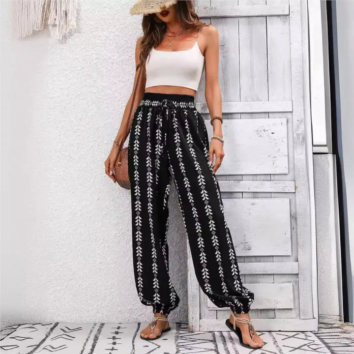 Iris | Luchtige Boho-broek met elastische taille