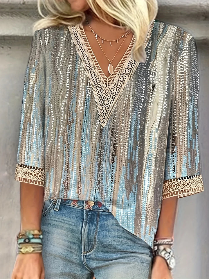Janine | Elegante blouse met V-hals
