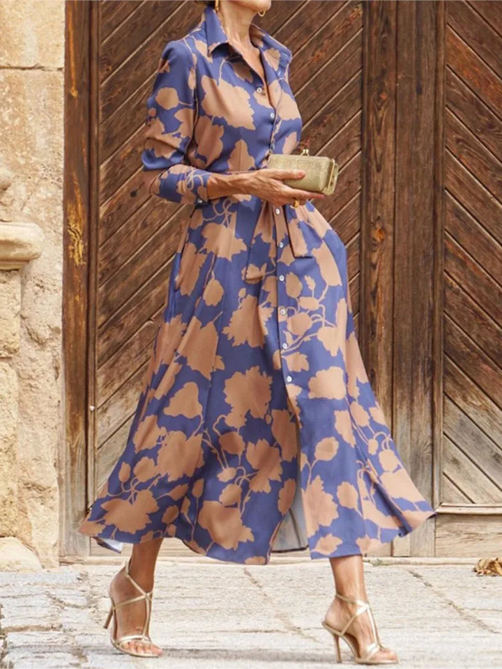 Amelie | Elegante wikkeljurk met bloemen