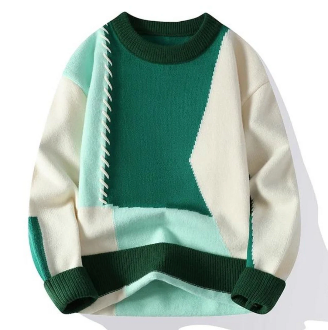Albert | Zachte en stijlvolle patchwork trui