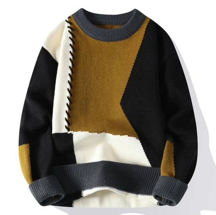 Albert | Zachte en stijlvolle patchwork trui